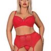 conjunto 3 piezas rojo jolierose xxl