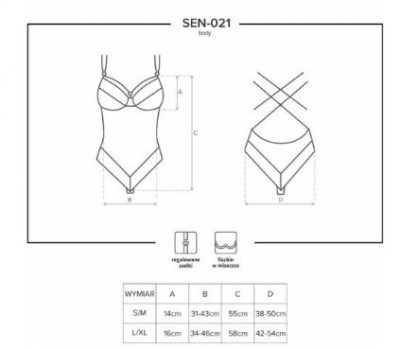 Teddy Sensual Blanco Obsessive L/XL - Imagen 3