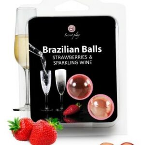 bolas lubricante brazilian 2 unidades fresas con cava