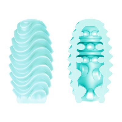 Huevo Masturbador Reversible Turquesa PrettyLove - Imagen 2